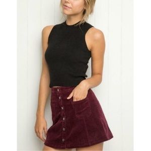 Brandy Melville Corduroy Burgundy Skirt